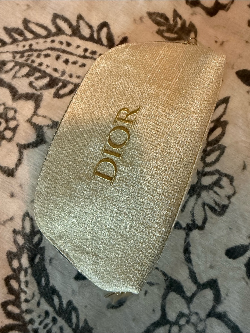 Dior Metallic Gold Cosmetic Pouch - Picture 3 of 3